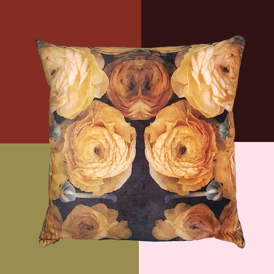 DEPLUSBELLE decorez votre canapé avec un bouquet des coussins en velours fleuris - effet 3D!