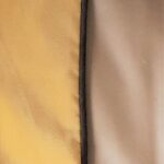 DEPLUSBELLE housse de velours jaune beige avec passepoil chocolat 40x40 cm!